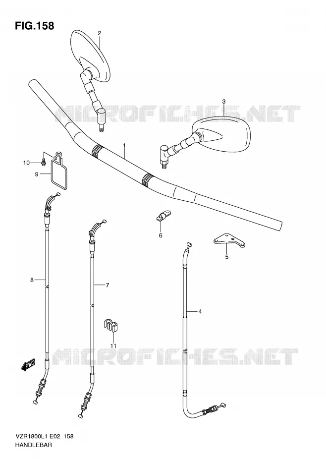 GUIDON (VZR1800ZL1 E2) Suzuki MOTO 1800 INTRUDER 2011  VZR1800ZL1(E2)