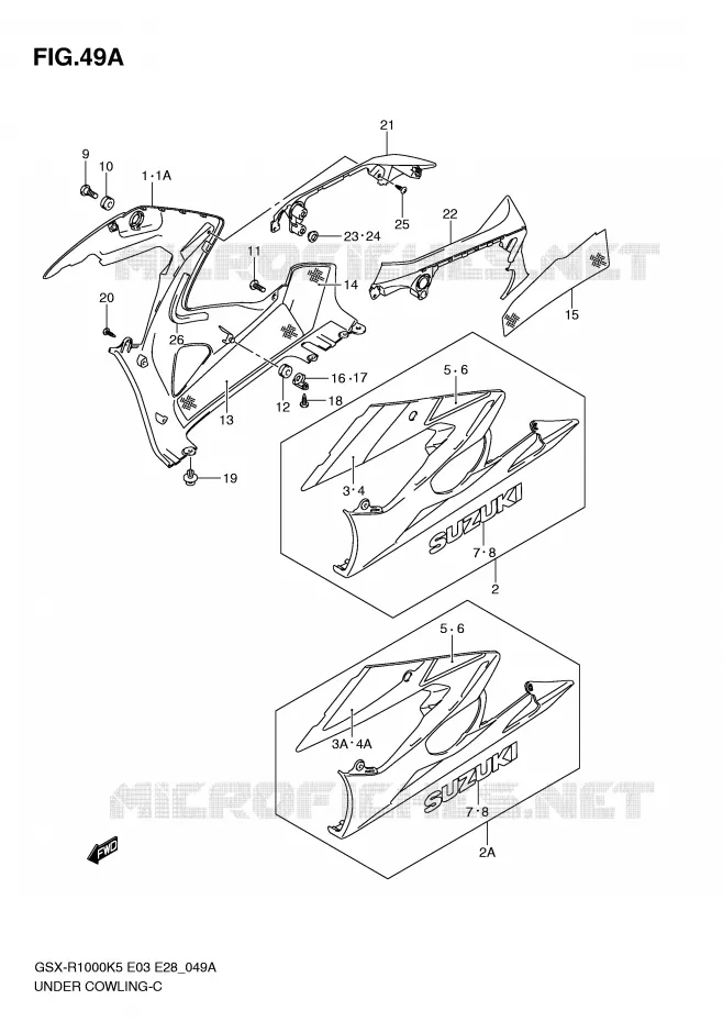 SABOT (MODELE K6) Suzuki MOTO 1000 GSX-R 2005  GSX-R1000K5 (E3)