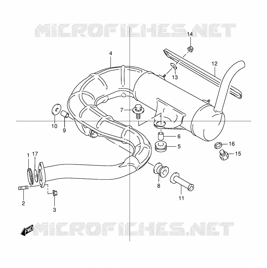 SILENCIEUX Suzuki QUAD 80 QUADSPORT 1999  LT80X(P1)