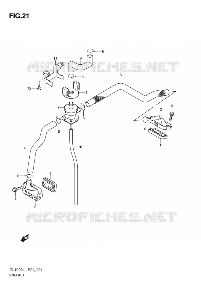 SYSTEME RECYCLAGE GAZ ECHAPPEMENT Suzuki MOTO 1000 V-STROM 2011  DL1000L1(E24)