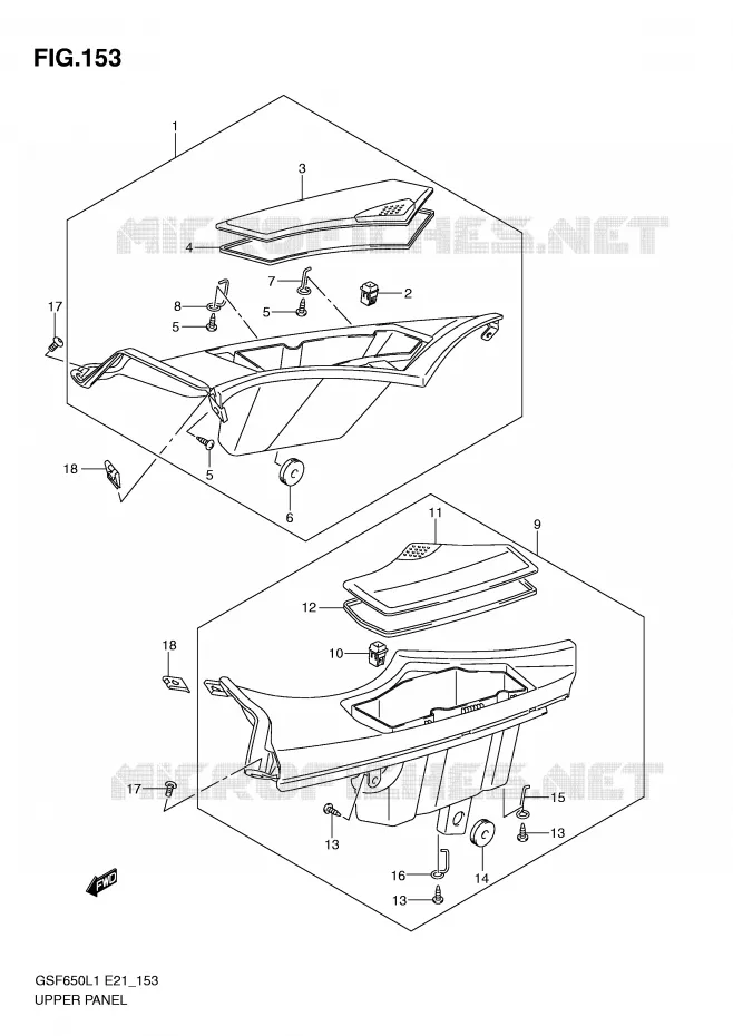 VIDE POCHE (GSF650SAL1 E21) Suzuki MOTO 650 BANDIT 2011  GSF650SUL1(E21)
