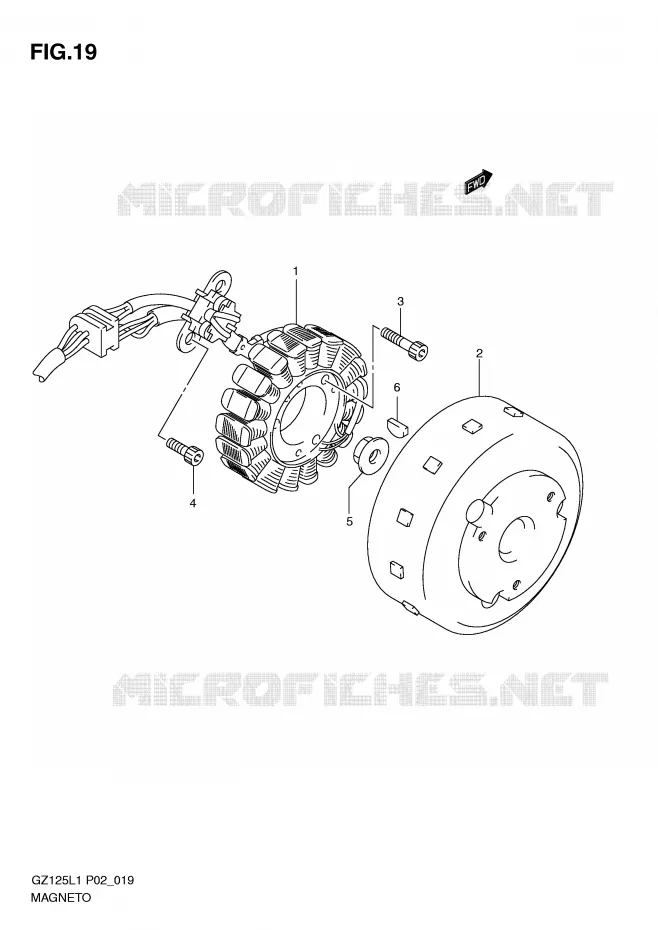 ALLUMAGE ROTOR - STATOR Suzuki MOTO 125 MARAUDER 2011  GZ125L1(P02)