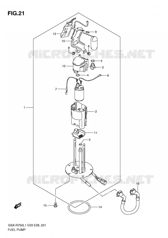 POMPE A ESSENCE Suzuki MOTO 750 GSX-R 2011  GSX-R750L1(E3)