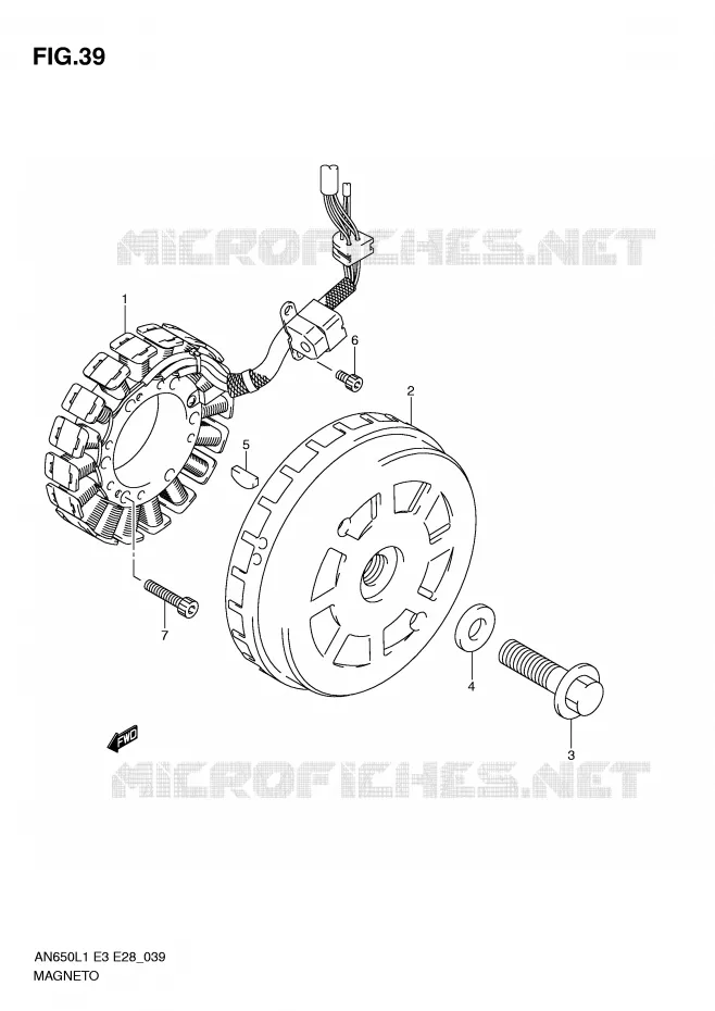 ALLUMAGE ROTOR - STATOR Suzuki SCOOTER 650 BURGMAN 2011  AN650L1(E3/E28)