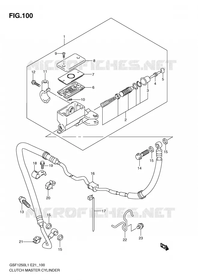 MAITRE CYLINDRE D'EMBRAYAGE Suzuki MOTO 1250 BANDIT 2012  GSF1250L1(E21)