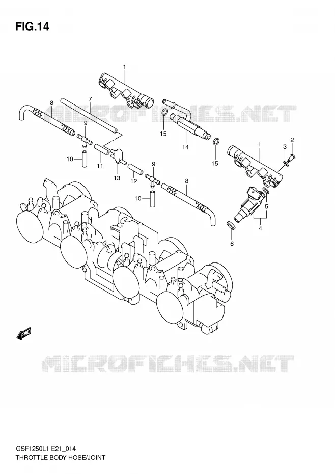 SYSTÈME D'INJECTION Suzuki MOTO 1250 BANDIT 2011  GSF1250AL1(E21)