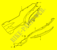 CARENAGES INFERIEUR (MODELE W/X) pour Suzuki BURGMAN 250 2000