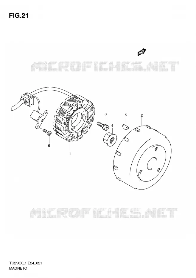 ALLUMAGE ROTOR - STATOR Suzuki MOTO 250 TU 2011  TU250XL1(E24)