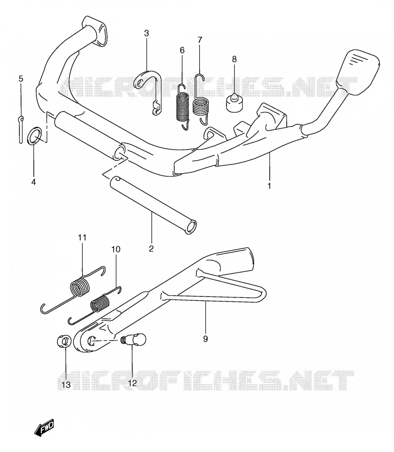 BEQUILLE (MODELE W) Suzuki SCOOTER 250 BURGMAN 2000  AN250Y(E2)