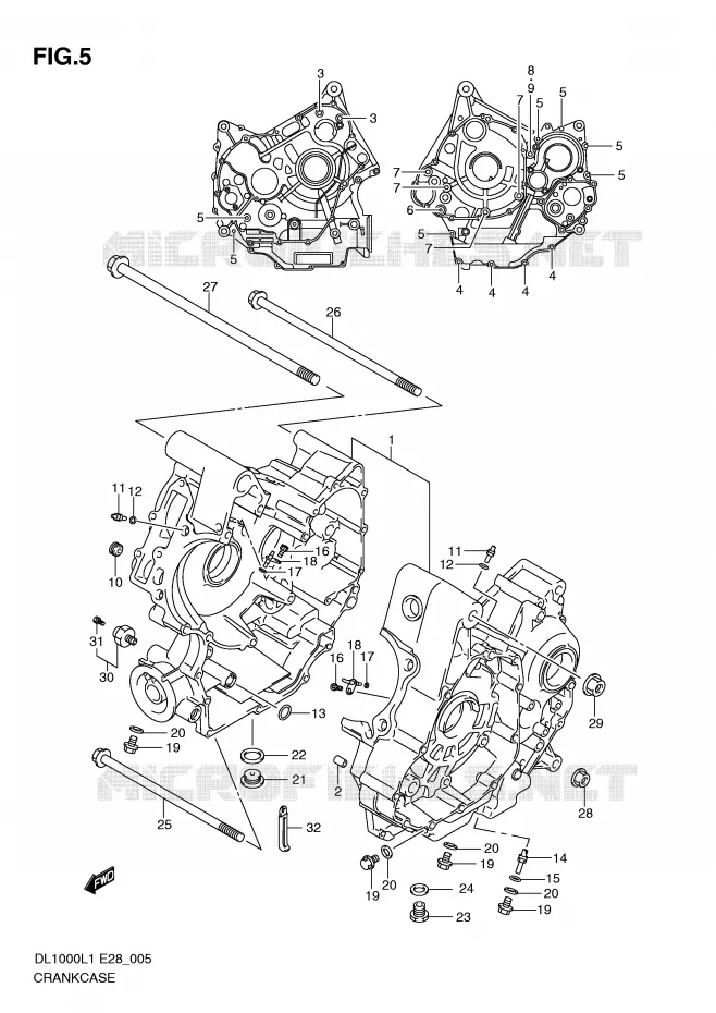 CARTER Suzuki MOTO 1000 V-STROM 2011  DL1000L1(E28)