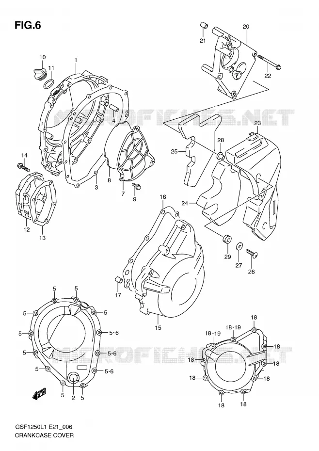 CARTER Suzuki MOTO 1250 BANDIT 2012  GSF1250L1(E21)
