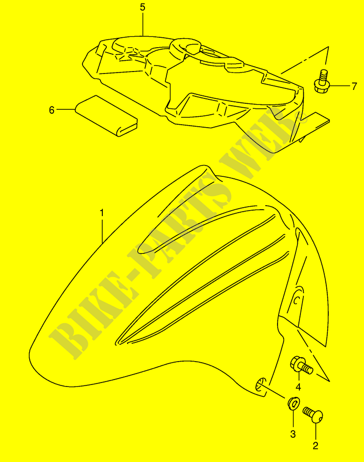 GARDE BOUE AVANT (MODELE X/Y) pour Suzuki BURGMAN 400 2000