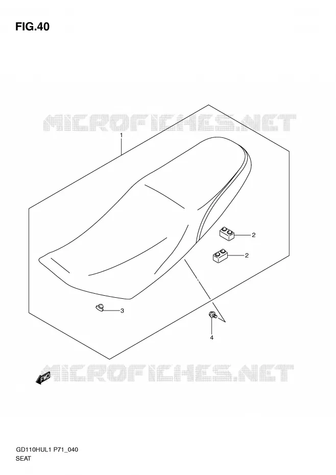 SELLE Suzuki MOTO 110 GD 2011  GD110HUL1(P71)