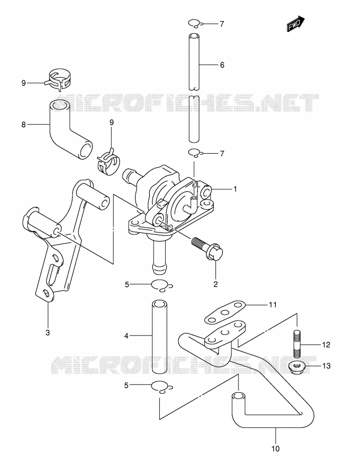 SYSTEME RECYCLAGE GAZ ECHAPPEMENT (MODELE K1/K2) Suzuki SCOOTER 250 BURGMAN 2002  AN250RK2(E2)