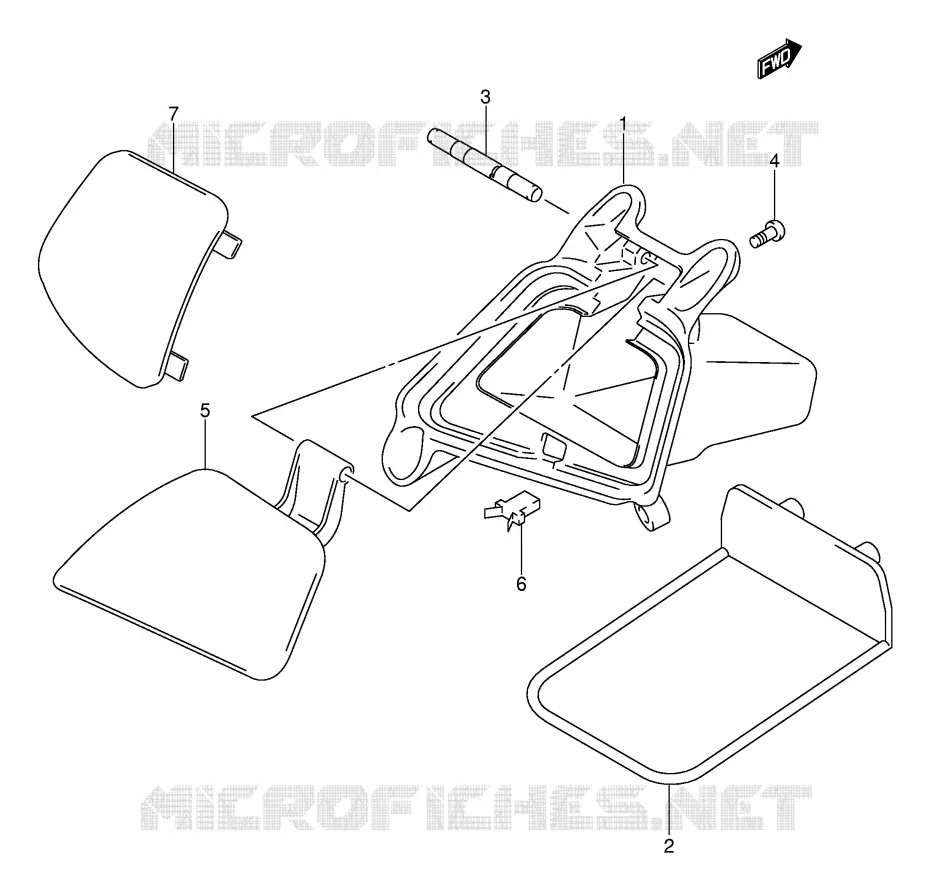 VIDE POCHE (MODELE K1/K2) Suzuki SCOOTER 250 BURGMAN 2002  AN250RK2(E2)