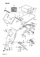 GARDE BOUE ARRIERE (E6,E21,E24) pour Suzuki DR 200 1987