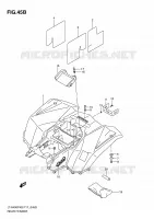 GARDE BOUE ARRIERE (LT A400FK9 P24) pour Suzuki EIGER 400 2008