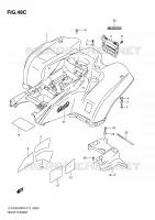 GARDE BOUE ARRIERE (LT A750XPL0 P17) pour Suzuki KINGQUAD 750 2010