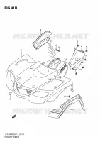 GARDE BOUE AVANT (LT F400FL0 P24) pour Suzuki EIGER 400 2009