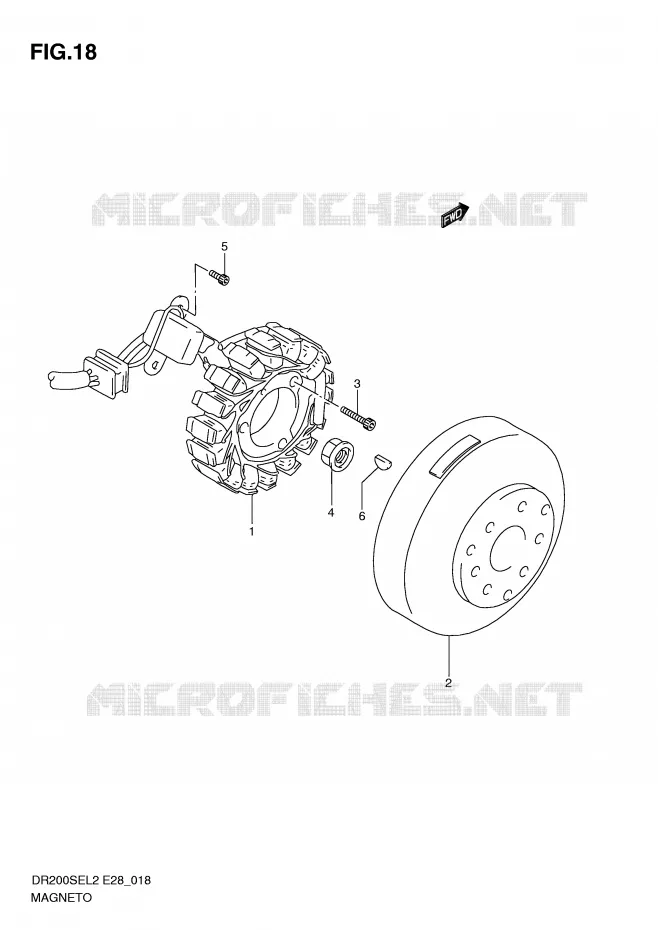 ALLUMAGE ROTOR - STATOR Suzuki MOTO 200 DR 2012  DR200SEL2(E28)