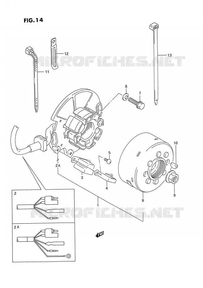 ALLUMAGE ROTOR - STATOR Suzuki MOTO 250 RM 1993  RM250P(E3)
