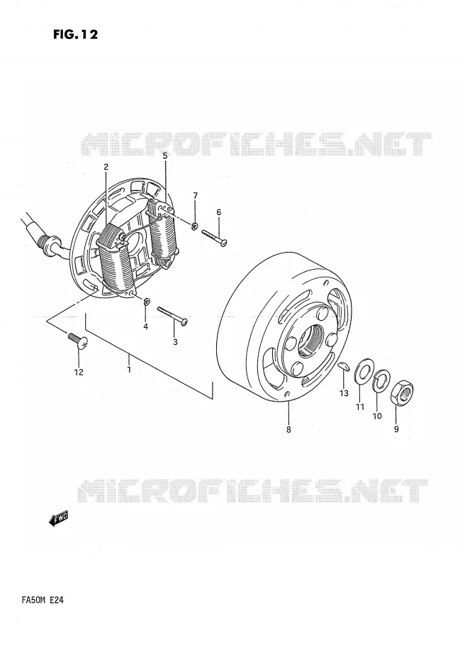 ALLUMAGE ROTOR - STATOR Suzuki SCOOTER 50 FA 1990  FA50L(E24)