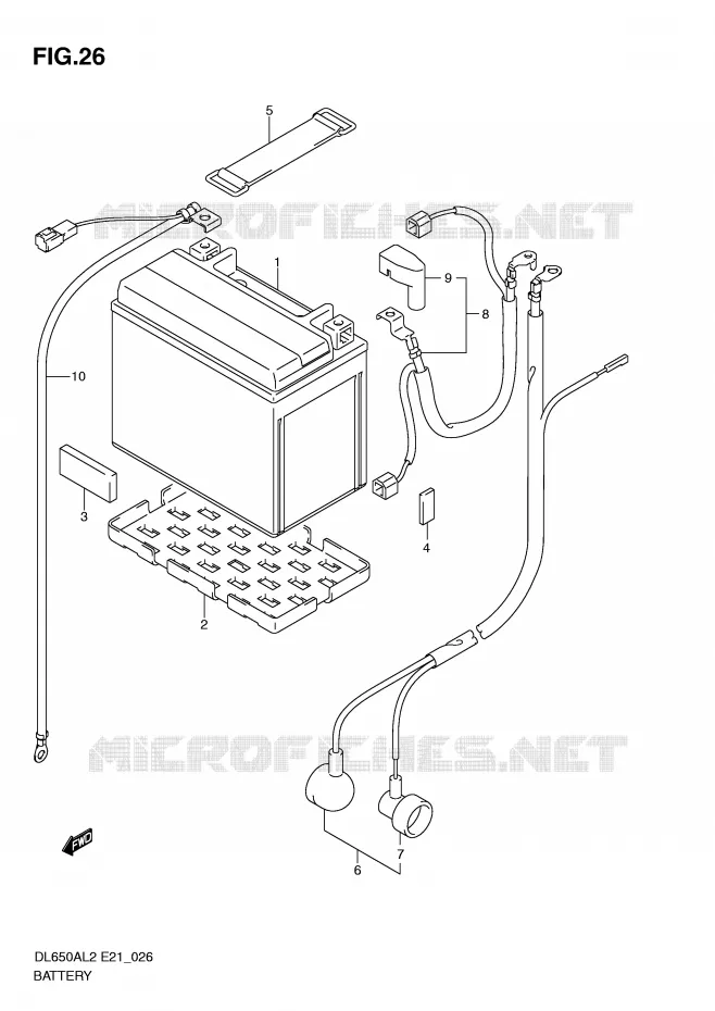 BATTERIE Suzuki MOTO 650 V-STROM 2012  DL650AUEL2(E21)