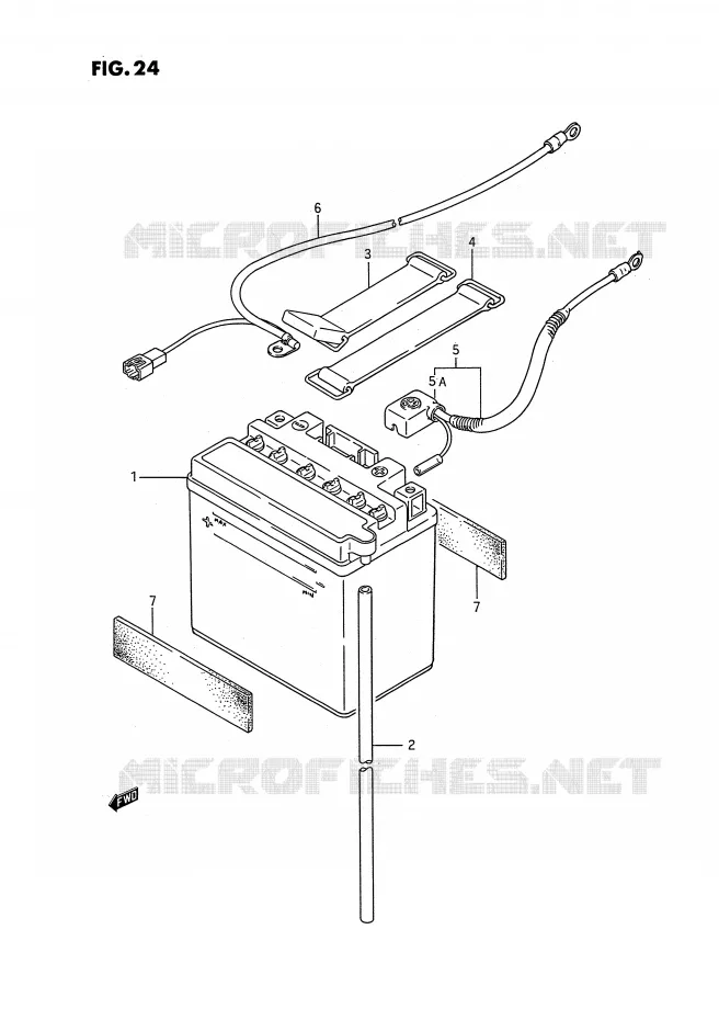 BATTERIE Suzuki QUAD 250 QUADRUNNER 1992  LT-4WDN(E3)
