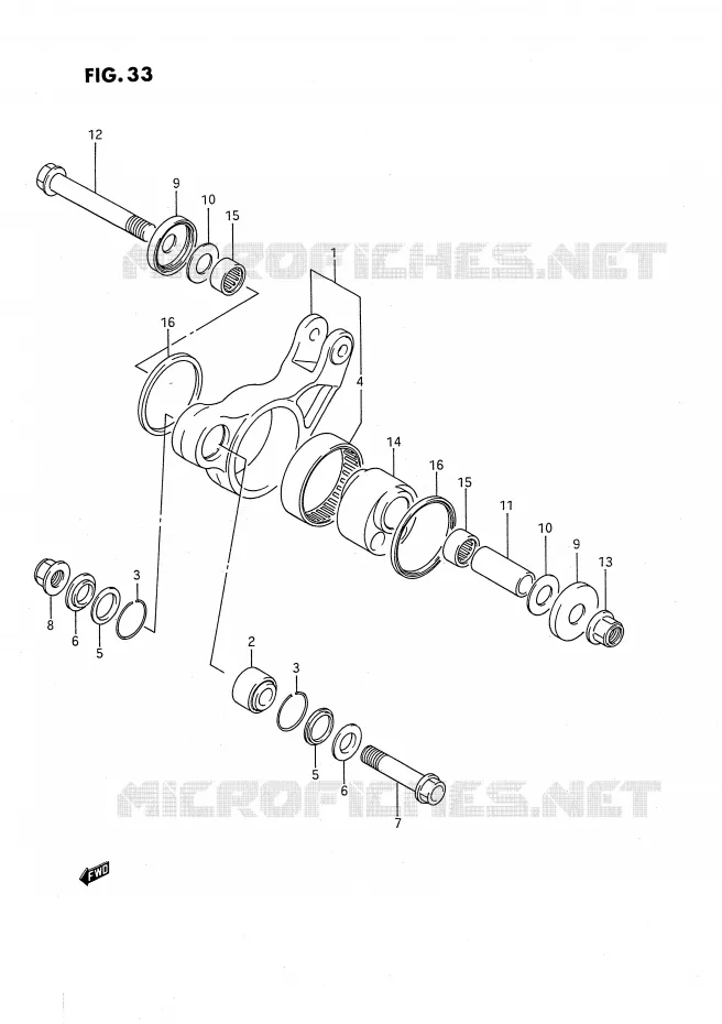 BIELLETTE D'AMORTISSEUR (MODELE G) Suzuki MOTO 80 RM 1992  RM80N(E24)