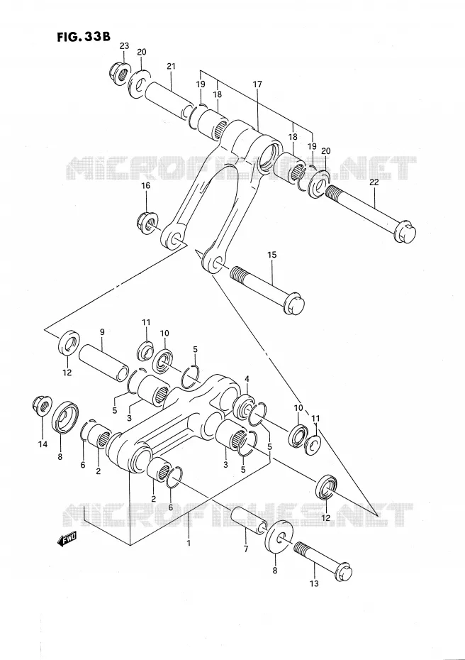 BIELLETTE D'AMORTISSEUR (MODELE L/M/N/P/R/S) Suzuki MOTO 80 RM 1990  RM80L(E24)