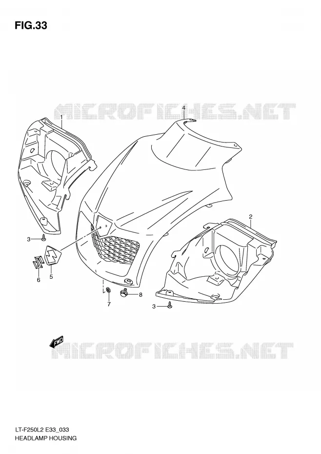 BOL DE PHARE Suzuki QUAD 250 OZARK 2012  LT-F250L2(E33)
