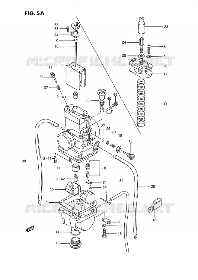 CARBURATEUR (MODELE K/L/M/N/P/R/S) Suzuki MOTO 80 RM 1989  RM80K(E24)