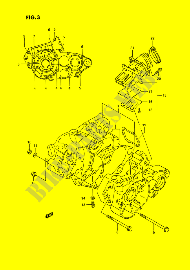 CARTER (MODELE P) pour Suzuki RM 250 1993