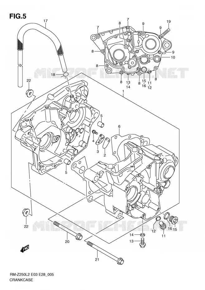 CARTER Suzuki MOTO 250 RM-Z 2012  RM-Z250L2(E03)