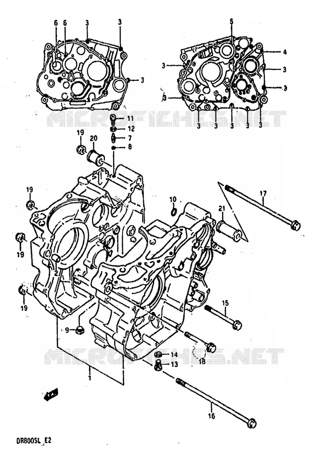 CARTER Suzuki MOTO 800 DR 1990  DR800SL(L)