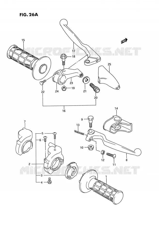 COMMODOS (MODELE S) Suzuki MOTO 250 RM 1993  RM250P(E3)