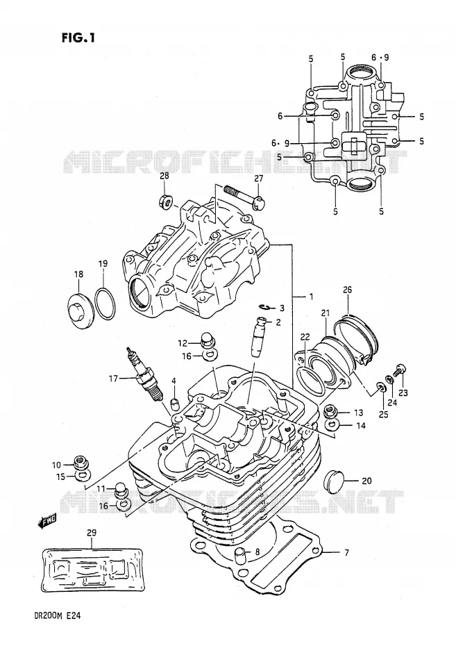 CULASSE Suzuki MOTO 200 DR 1987  DR200H(E24)