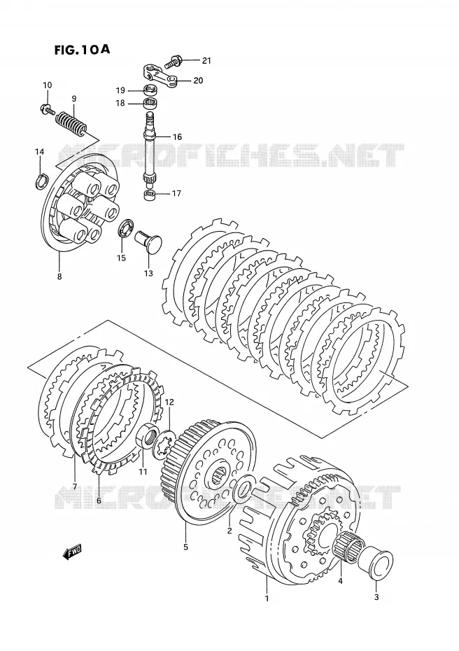 EMBRAYAGE (MODELE R/S) Suzuki MOTO 250 RM-250 1995  RM250S(E3)