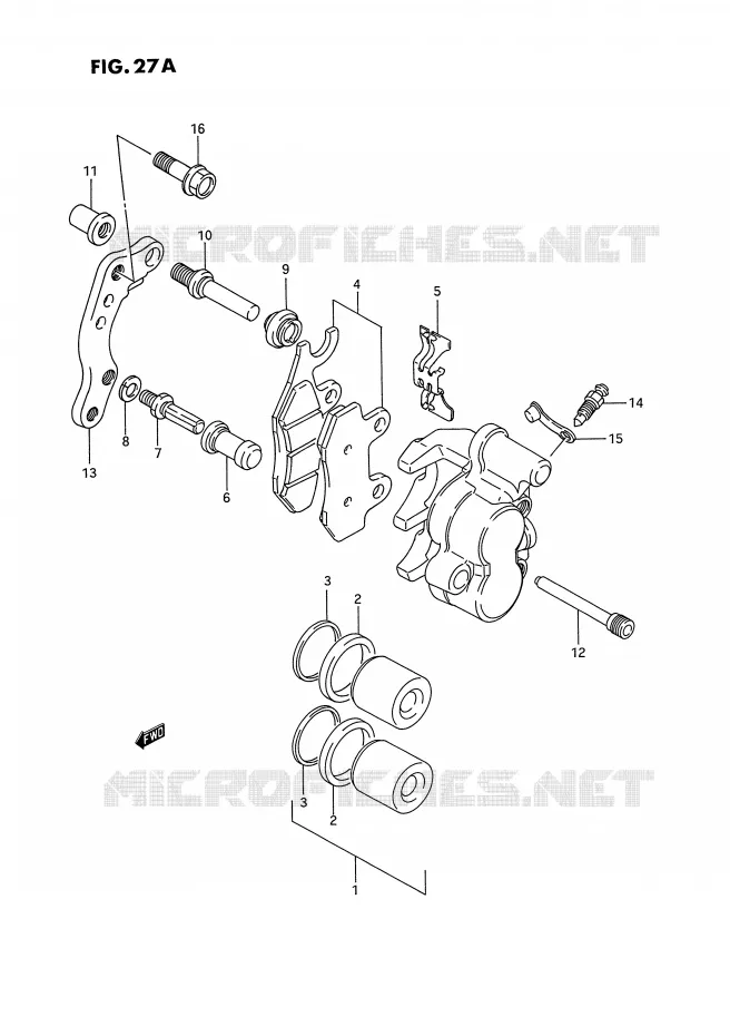 ETRIER DE FREIN AVANT (MODELE S) Suzuki MOTO 250 RM-250 1995  RM250S(E3)