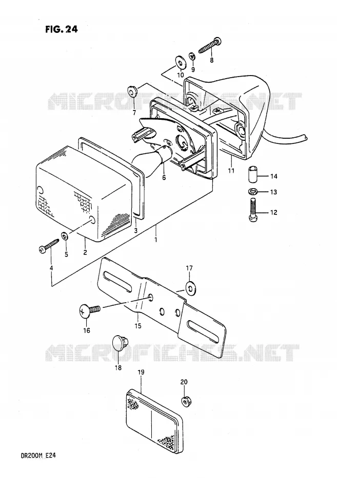 FEU ARRIERE Suzuki MOTO 200 DR 1991  DR200M(E24)