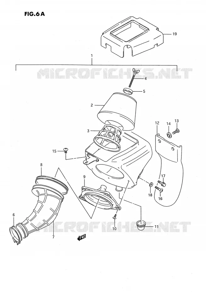 FILTRE A AIR (MODELE H/K/L/M/N/P/R/S) Suzuki MOTO 80 RM 1988  RM80J(E24)