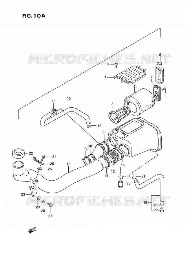 FILTRE A AIR (MODELE M/N/P/R/S) Suzuki QUAD 250 QUADRUNNER 1991  LT-4WDM(E3)