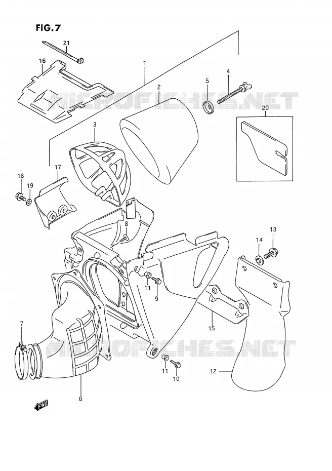FILTRE A AIR Suzuki MOTO 250 RM 1994  RM250R(E3)