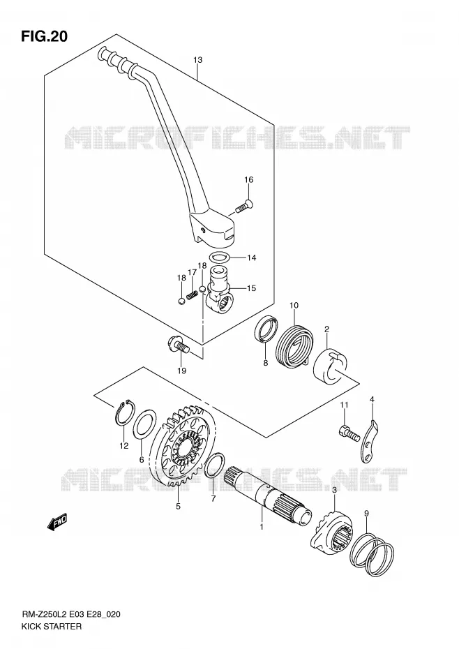KICK Suzuki MOTO 250 RM-Z 2012  RM-Z250L2(E03)