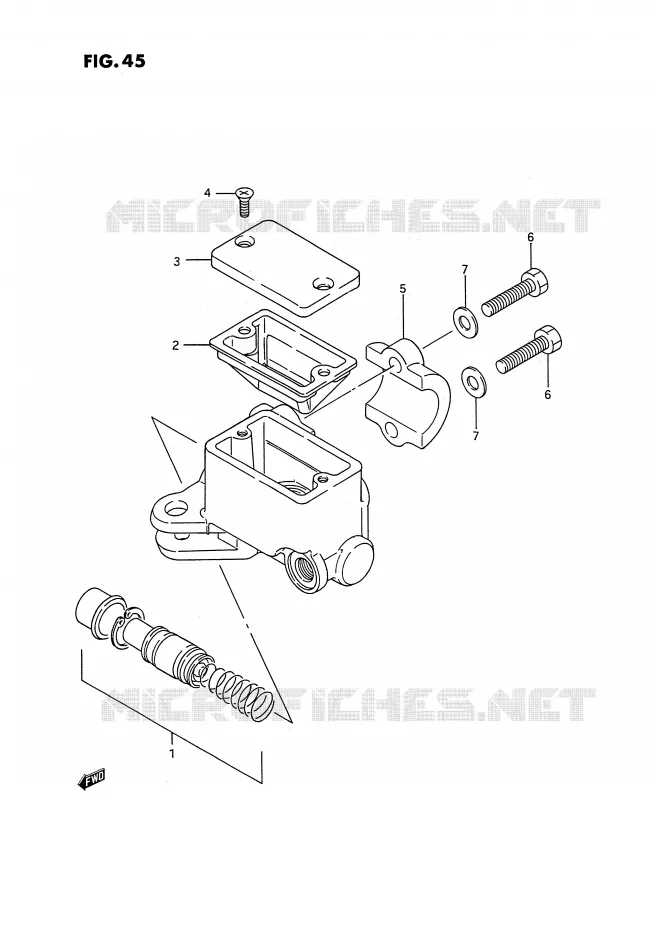 MAITRE CYLINDRE AVANT (MODELE H/J/K/L) Suzuki QUAD 250 QUADRUNNER 1989  LT-4WDK(E3)