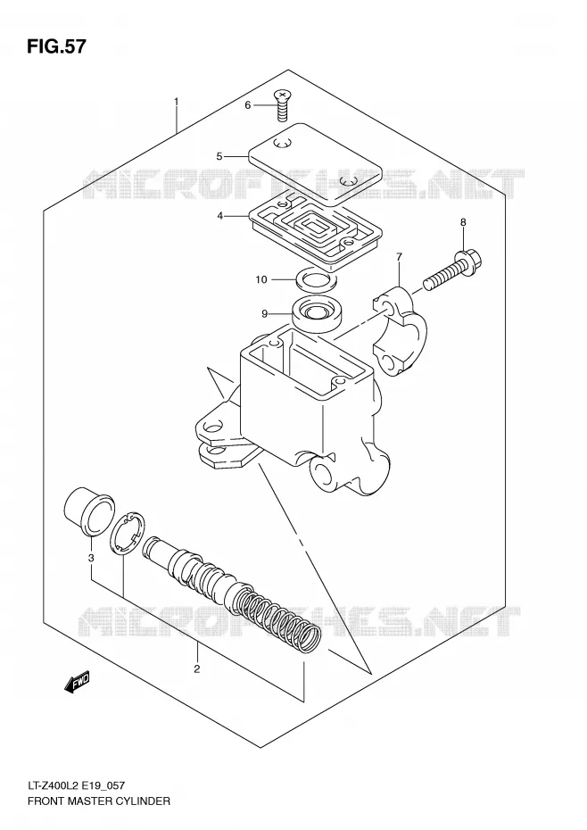 MAITRE CYLINDRE AVANT Suzuki QUAD 400 QUADSPORT 2012  LT-Z400L2(E19)