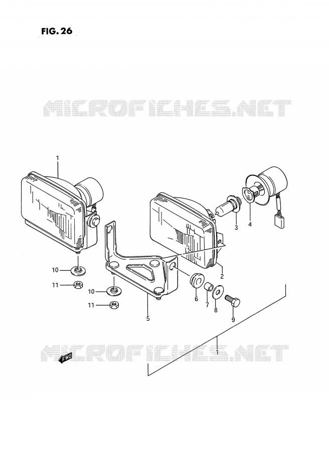 PHARE Suzuki QUAD 250 QUADRUNNER 1990  LT-4WDL(E3)
