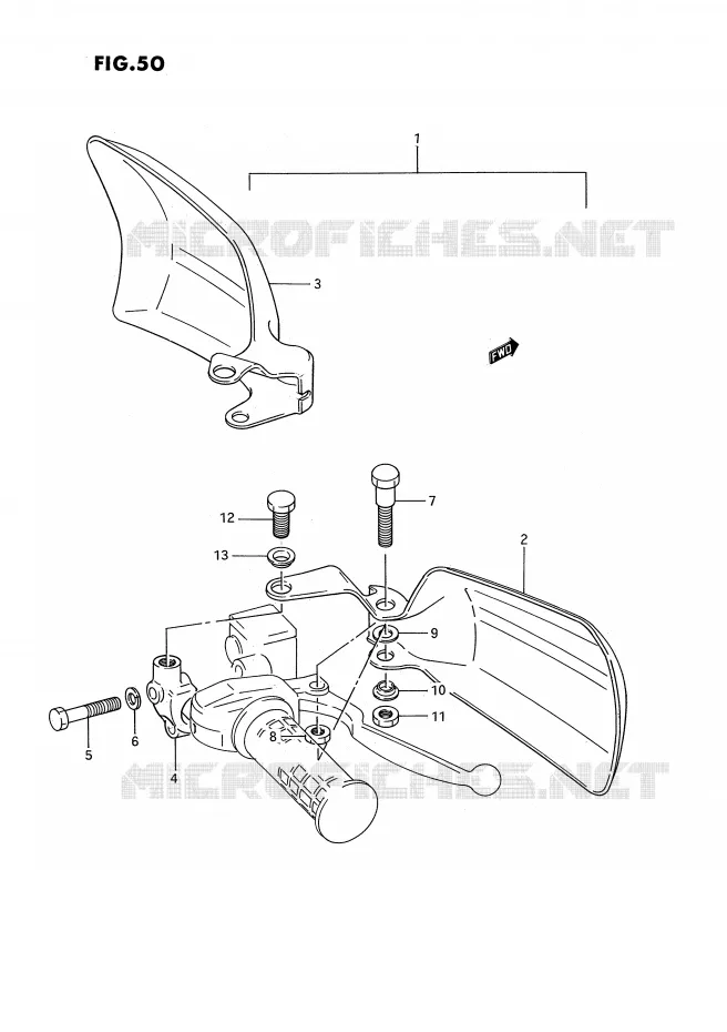 PROTEGES MAINS (OPTIONNEL) Suzuki QUAD 250 QUADRUNNER 1991  LT-4WDM(E3)