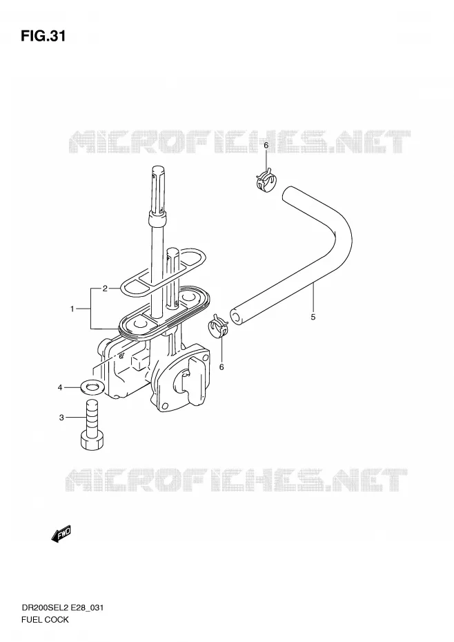ROBINET D'ESSENCE Suzuki MOTO 200 DR 2012  DR200SEL2(E28)