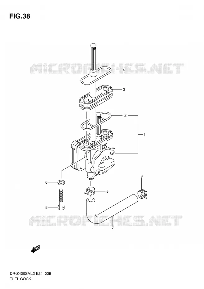 ROBINET D'ESSENCE Suzuki MOTO 400 DR-Z 2012  DR-Z400SML2(E24)